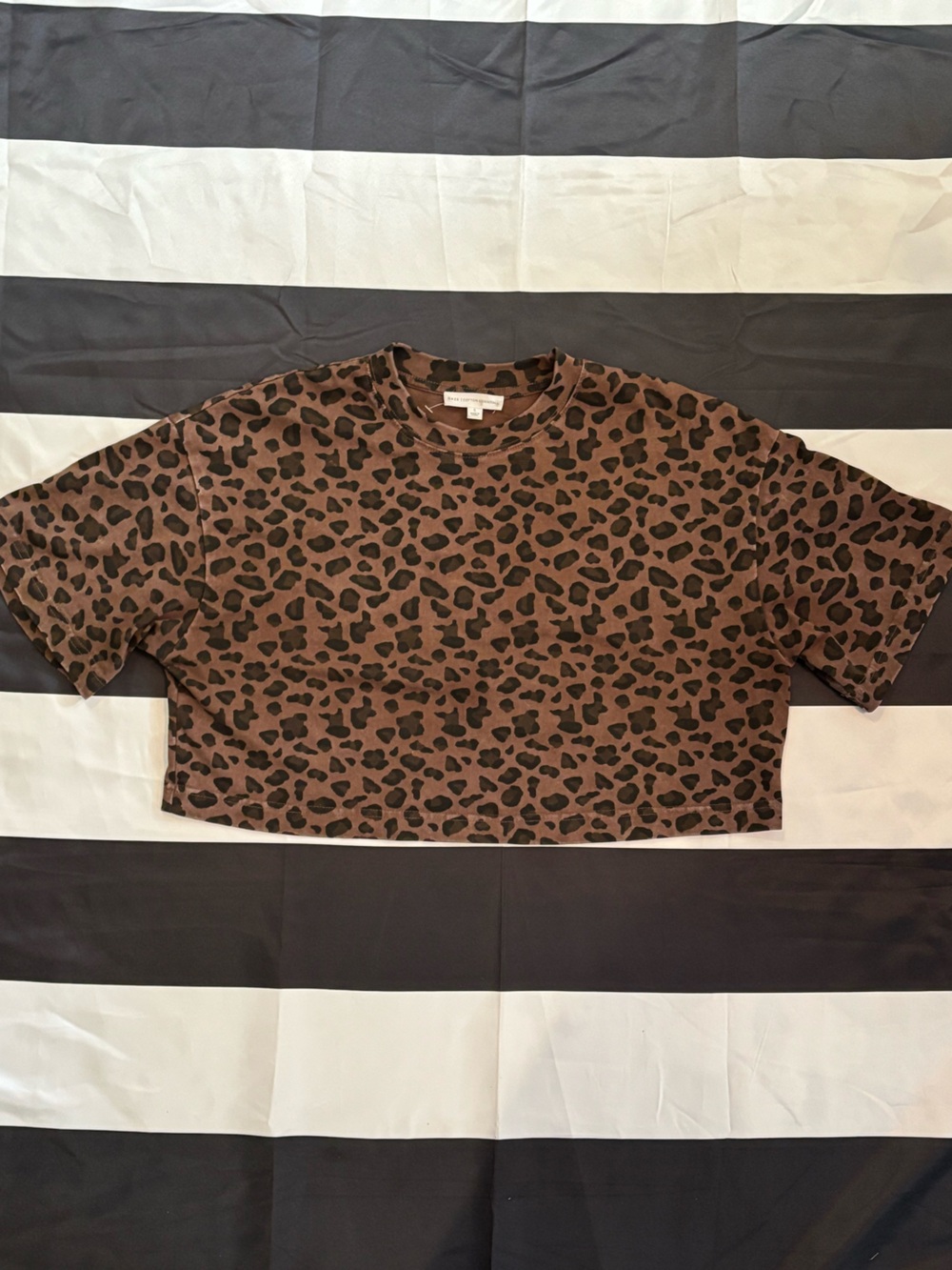 Gaze - Cotton Essentials Leopard Print Crop Top